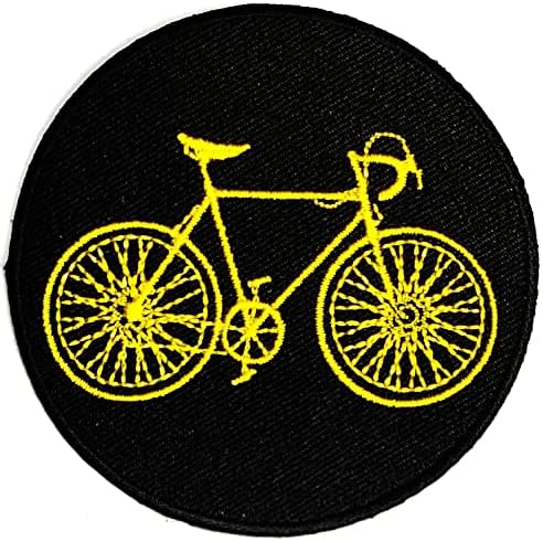 Кленплус 2 парчиња. Жолта Лепенка За Велосипед Велосипед Мотокрос Велосипед Цртан Филм Везена Апликација Занает Рачно Изработено