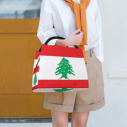 Знаме На Либан Изолирана Торба За Ручек Кутија За Оброци За Работа Училиште Пикник Пловење Плажа Риболов
