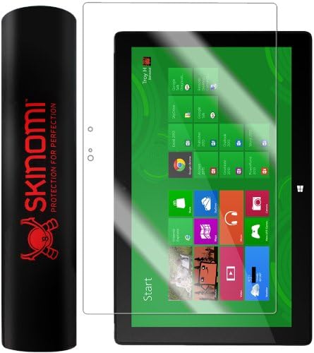 Заштитник на екранот Skinomi компатибилен со Microsoft Surface Tablet Windows 8 Pro Clear Techskin TPU Anti-Bubbule HD HD филм