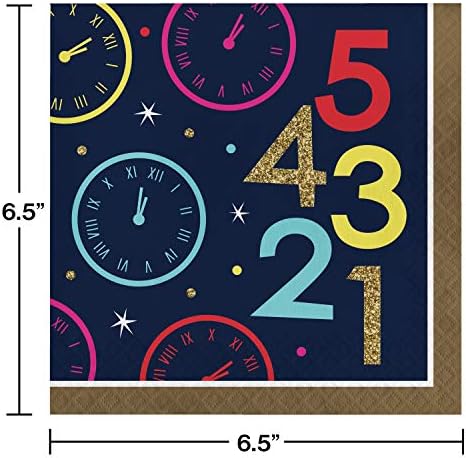 Креативно конвертирање на новогодишните одбројни салфетки, 6,5 “, повеќебојни бои