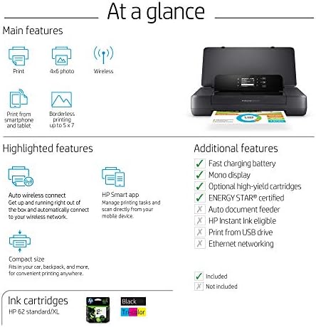 HP OfficeJet 200 Преносен печатач со безжично и мобилно печатење