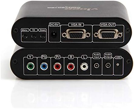 Bolaazul VGA/YPBPR компонентата на VGA видео аудио конверторот за PS2/PS3/Wii, DVD плеер, YPBPR до VGA адаптер, VGA+5 RCA компонента во VGA