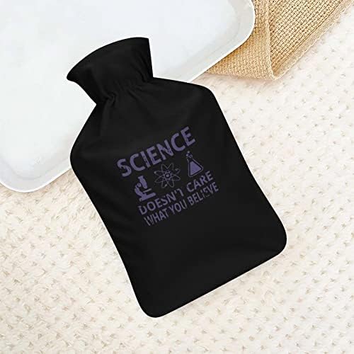 Наука верувајте шише со топла вода, симпатична гумена топла вода торба со покривка за олеснување на болката, топла компресија топлинска