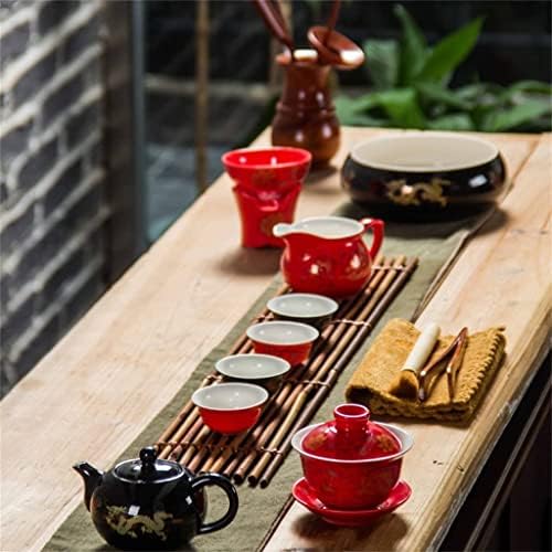 Канцеларија чајник керамички чај чај котел кунг фу чај поставува најдобар подарок за венчавки за пријатели чајници