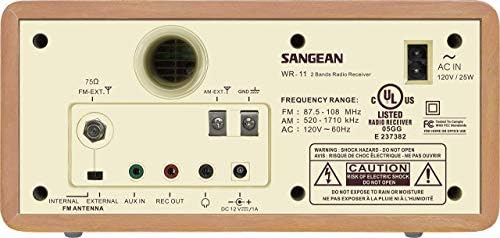 Sangean WR-11 Дрво кабинет AM/FM табела Топ аналогно радио Дрво