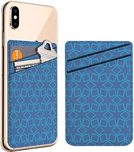 Мобилен телефон стап на лична карта за лична карта, држач за кожа на паричникот на џеб, компатибилен со iPhone, Samsung Galaxy Android
