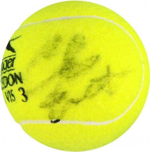 Martina Navratilova & Chris Evert Dual Autographed Wimbledon Logo Tennis Ball - Автограмирани тениски топки