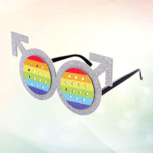 Aboofan 2 парчиња за очила Геј смешни карневалски марки за очила за машка забава реквизити на виножито фото костум