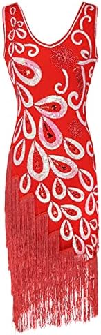 V Фустан за вратот за жени жени гроздобер ракав рамка со должина од должина на ланси