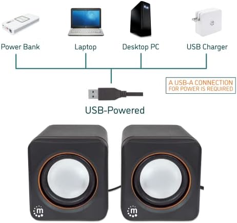 МЕНХЕТЕН USB Напојуван Стерео Звучник Систем-Мала Големина-Со Контрола На Јачината на Звукот &засилувач; 3.5 mm Aux Аудио Приклучок