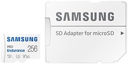 Samsung PRO Издржливост 256gb microSDXC UHS-I U3 100mb / s Видео Мониторинг Мемориска Картичка Со Адаптер