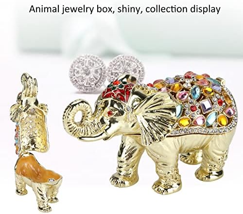 Кутија За Складирање Накит Од Шупливи Златни Слонови, 2 парчиња Кутија За Накит За Накит Од Накит За Накит За Накит За Жени Девојки