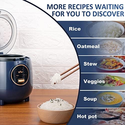 Мечка мини ориз шпорет 2 чаши непрекинати, 1.2L преносен нелеплив мал шпорет за патувања со ориз, едно копче за готвење и одржување на