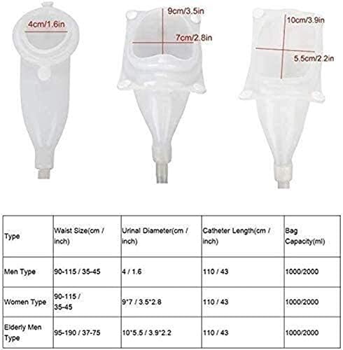 Преносен колекционер на торби за урина XCQ, панталони за еднократно инконтиненција што се носат уринар за човек со торба за