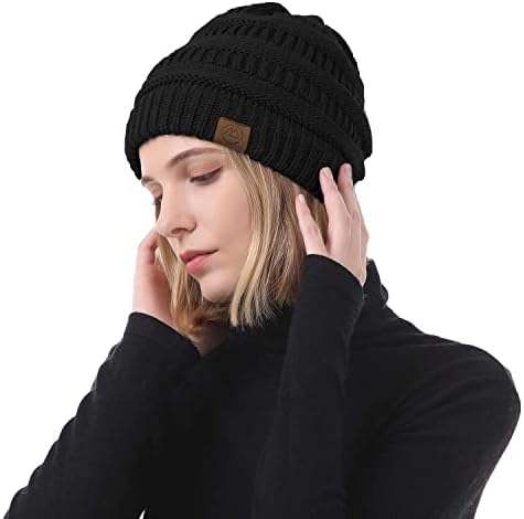 Zando Beanies жени топла зимска гравче за жени дебела мека капа плети капи за жени слаби капа за зимска капа за жени