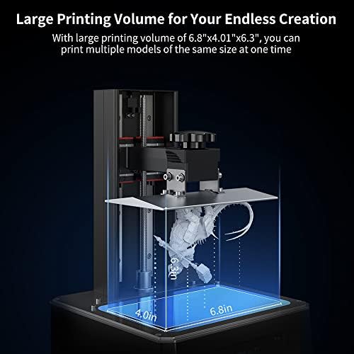 3Д печатач на смола за крцкање, печатач на смола од крцкање, со 7,9 инчи 4K моно ЛЦД, високо прецизно интегрален извор на светлина
