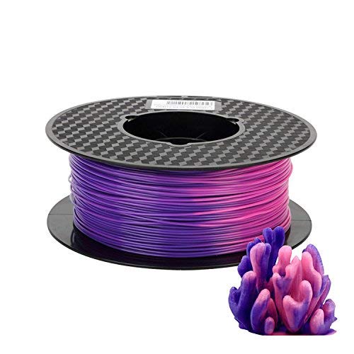 Бојата на Kehuashina се менува со температурата 3D печатач PLA филамент, од виолетово сино до розово, 1,75 mm, димензионална точност