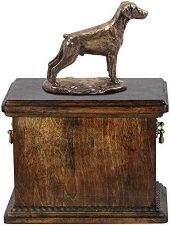Доберман, меморијал, урна за пепелта на кучето, со кучешка статуа, Артдог