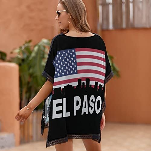 Бајкутуан Ел Пасо Американско Знаме Женска Облека За Плажа Бикини Костим За Капење Плажа Пливање Прикриен Фустан Печатење