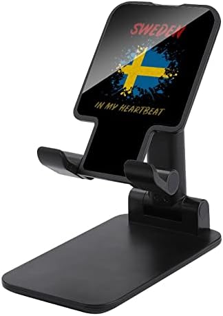 Шведска Во Моето Чукање На Срцето Преклопен Држач За Мобилен Телефон Прилагодлив Агол Висина Држач За Таблет