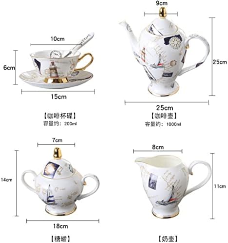 FSYSM Европски стил чај, керамички чајник, креативен сет за кафе, англиски попладневен чај, чаша за коски од кина, миризлив чај сет
