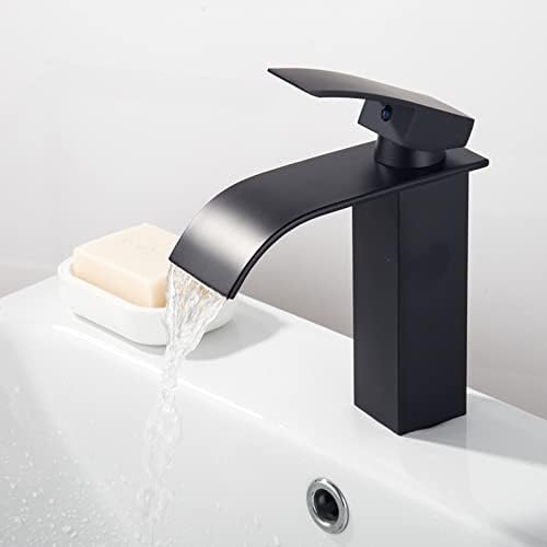 Миксер за вода мијалник за мијалник за мијалник за бања бања басен миксер единечна дупка месинг тапа водопад тоалети за тоалети бања.