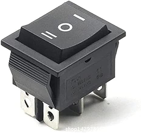 Vevel 1PC Rocker Switch Switch Switch Boat 3 позиција 6pin копче за заклучување со светло на ламбата KCD4 16A 250VAC/20A 125VAC OFF-OFF