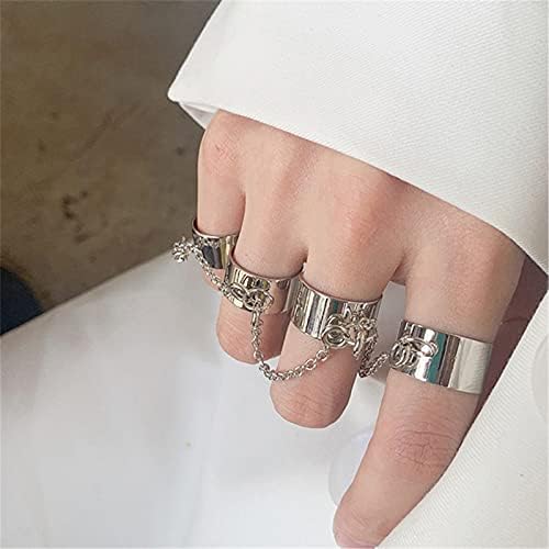 Maseенски прстени моден прстен Персонализиран линк накит повеќе ланец магацин прстен прстен жена нараквица легура прстени за вознемиреност