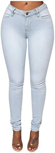 Bootcut фармерки за жени со високи половини, тенок фармерки, панталони со молив со голема големина