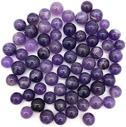 ZYM116 1/2/5PCS 12-15mm природни аметистички топки Виолетова кварц кристална сфера топки заздравувајќи декорација Природни камења и