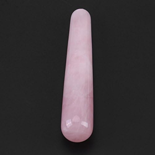 Ftvogue Масажа камен роза Природна кварц кристална маса масажа стапче од камен мазен стап за масирање алатка за третман розова 110мм