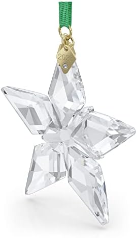 Годишно издание на Сваровски 2023 година, чиста кристална starвезда со 97 аспекти, завршена ознака со златен тон, дел од колекцијата на годишно
