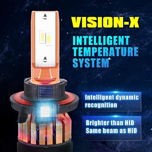 Ала Осветлување ВИЗИЈА X-HL 9008 H13 LED Светилки Xtreme Супер Светла 10000 Лумени, Двојна Високо/Ниско Светло фарови/DRL Светла