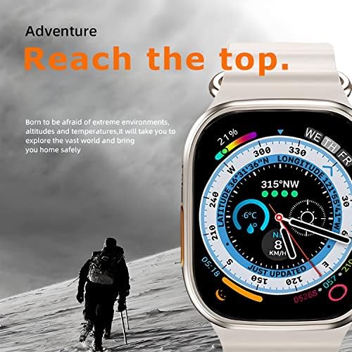 Tuotuer H10 Ultra Plus надградба Smart Watch Men Ultra Series 8 49mm 2.0 инчен екран компас 173 Sport Mode SmartWatch PK HK8 Pro