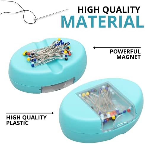 Магнетна перница со иглички пластична лента за магнетски бобин пин за боби -пин 100 парчиња пластични перничиња за главата за шиење за