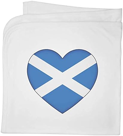 Азееда Шкотска Знаме Љубов Срце Памучно Бебешко Ќебе/Шал