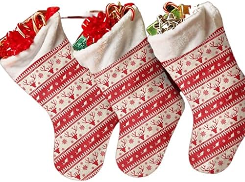 WXBDD Божиќна снегулка текстура Божиќни чорапки Божиќни украси за домашно дрво што виси украси за подароци торби за подароци
