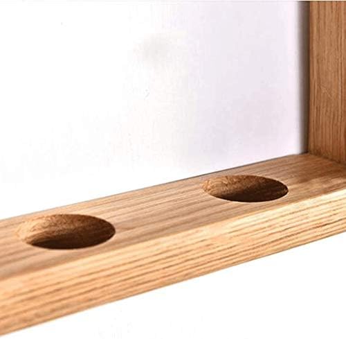 Uxzdx cujux wallидна полица - модерна минималистичка решетка за складирање цврсто дрво wallид што виси wallид за дневна соба Декорација рамка