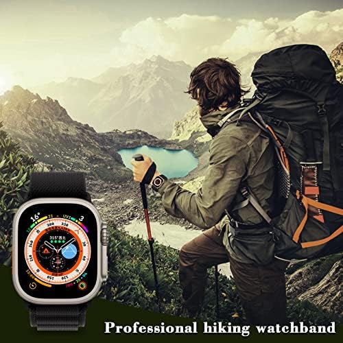 Alpine Loop - Компатибилен со Apple Watch Band за 49мм 45мм 44мм 42мм 41мм 40мм 38мм, најлонска соло јамка со G -Hook за Apple Watch