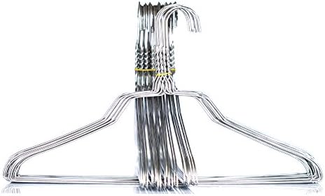 Закачалки за метална облека од бриауза 100 пакувања сребрена боја галванизирана жица закачалки должина од 16 инчи дебелина 13 мерач
