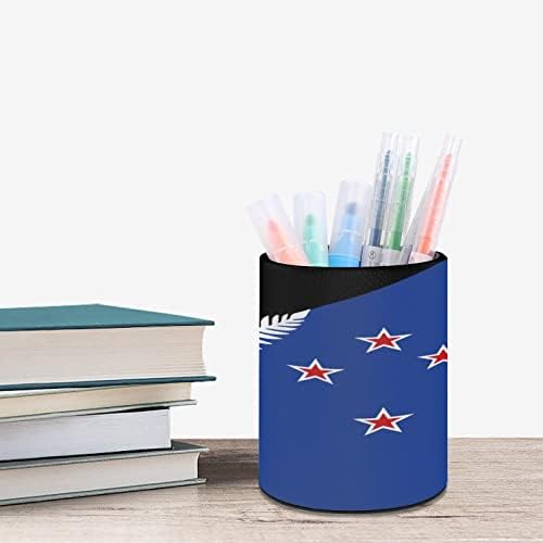 Нов Зеланд Ново знаме за кожа на кожени пенкало, симпатична садови за молив, фиока за складирање на десктоп, организатор за материјали за