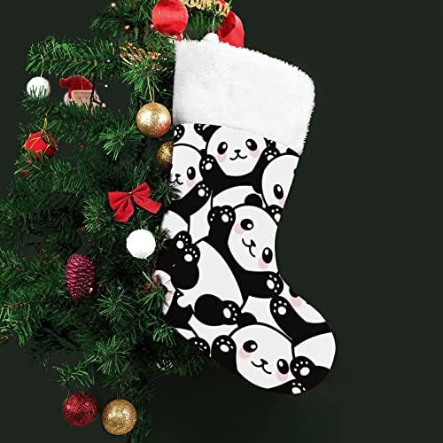 Симпатична панда Божиќна порибување Божиќни чорапи торбичка куќа семејство Божиќ декор