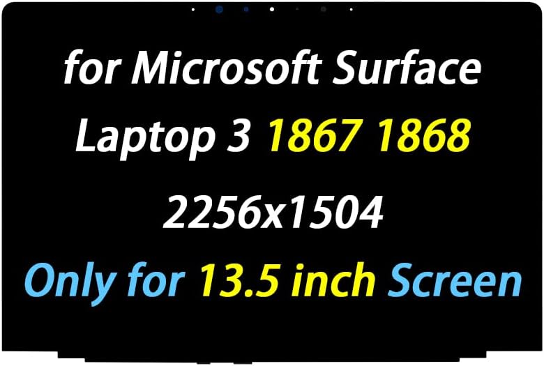 Замена на екранот PEHDPVS 13.5 За лаптопот на Microsoft Surface 3 1867 1868 2256X1504 LCD дисплеј на допир Дигитализатор на дигитализатор