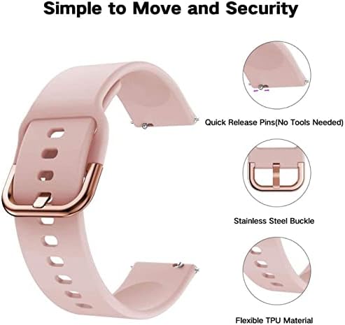 Bedce Smart Watch Bands за Garmin Venu/Venu2 Plus Vivomove HR Силиконски нараквици ленти VivoActive 3/Forerunner245M 645 РЕЦЕРБАНД 20мм