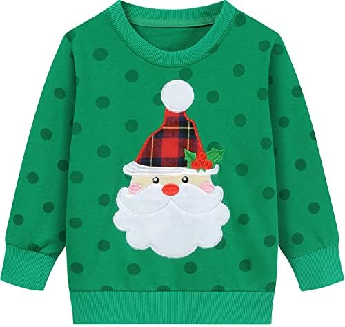ДДСОЛ ДОДЕЛЕЛЕЛ МАЛКИ ДЕЦА Божиќно маичка Кид Грда Дедо Мраз и ирваси кошула Божиќна тешка облека за бебе