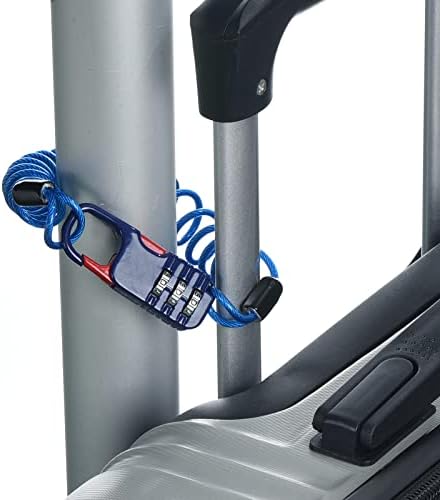 ПАТИКИЛ 3 ДИГИТНА комбинација заклучување со пролетен кабел, кацига со кацига 3,3ft Флексибилна безбедносна челична брава за заклучување на