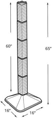 Азар прикажува 700225-BLK Стандардна меѓусебна линија за блокирање кула, црна цврста