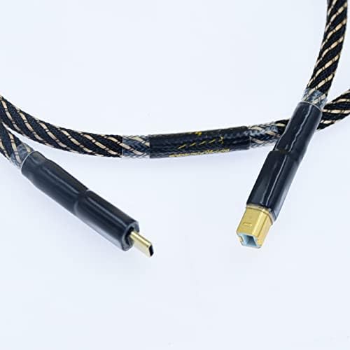 Печатач DAC адаптер MIDI Type-C кабел кабел USB 2.0 Type C до B аудио податоци за податоци OTG за Android телефон Mac iPad Pro