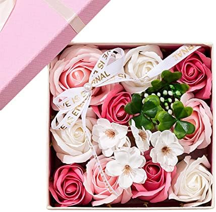 Подарок подарок за розови цвеќиња на в Valentубените, свадба ДИЈ фестивал сапун кутија за кутии за кутии за кутии производи за бања