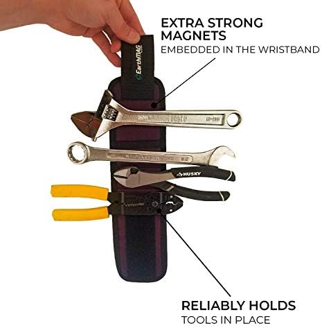 Магнетна лента за зглобови на Earthmag за држење алатки, нокти, завртки, ореви, завртки, битови за вежбање, двигатели на ореви со